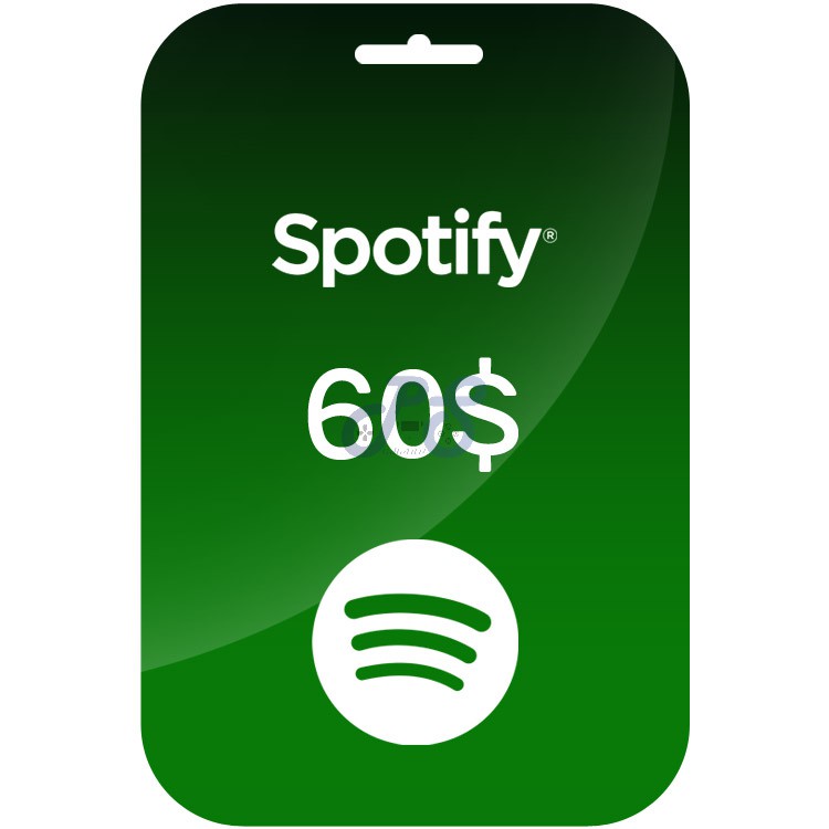 خرید کارت Spotify اسپاتیفای 60 دلاری