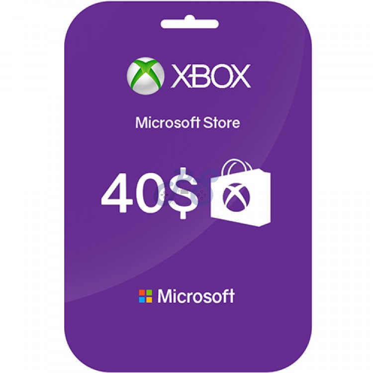 خرید گیفت کارت ۴۰ دلاری ایکس باکس xbox gift card