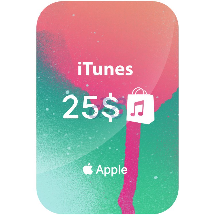 خرید گیفت کارت آی‌تیونز 25 دلاری iTunes
