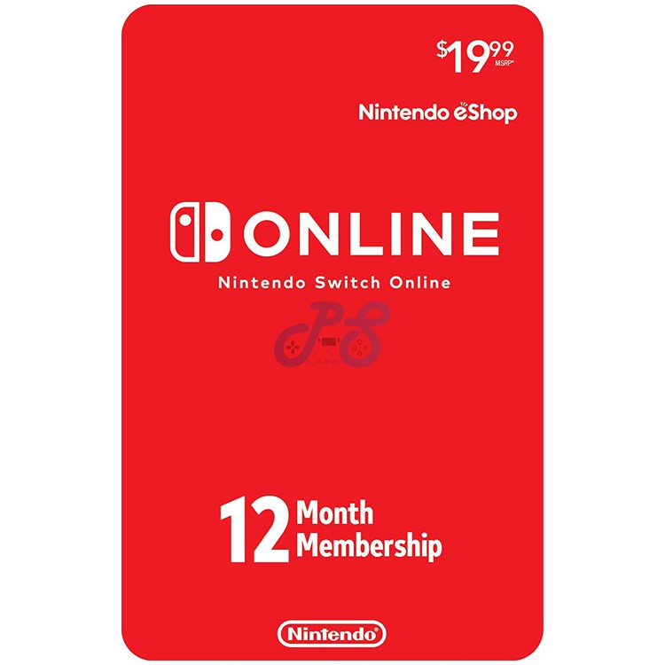 nintendo switch online membership 12 months physical