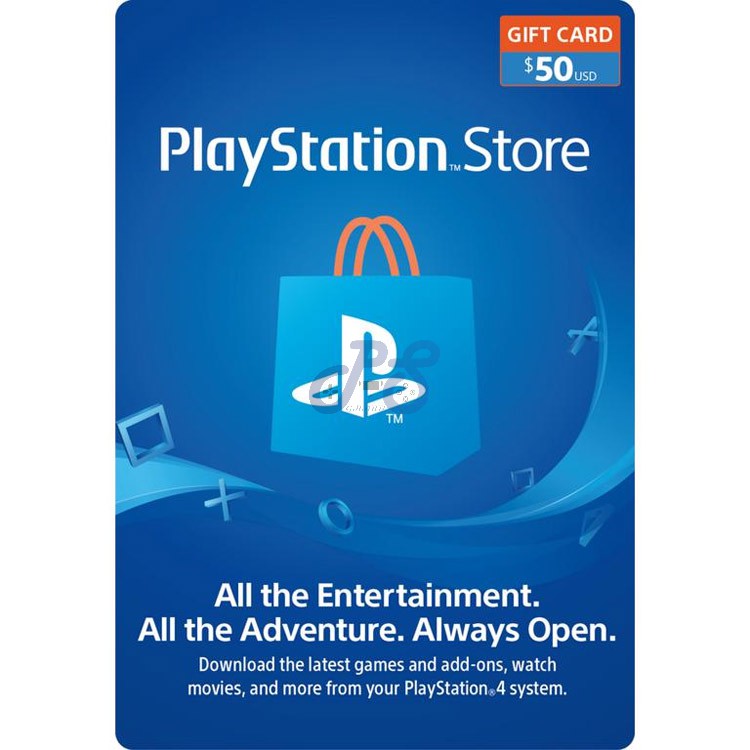 خرید گیفت کارت PSN آمریکا 50 دلاری فیزیکی Playstation Network Gift Card