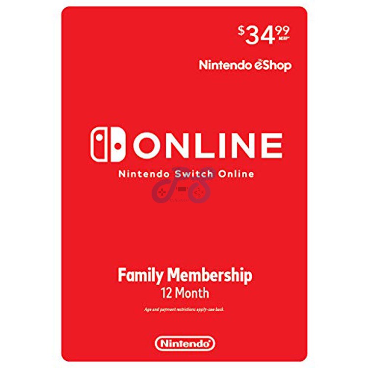 nintendo switch online family membership 12 months physical