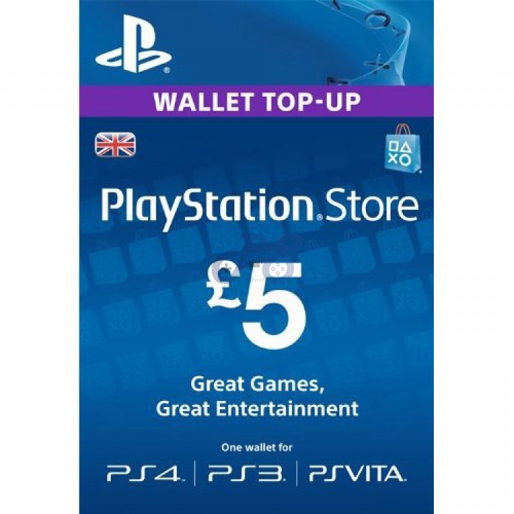 خرید گیفت کارت PSN انگلستان 5 پوندی فیزیکی Playstation Network Gift Card