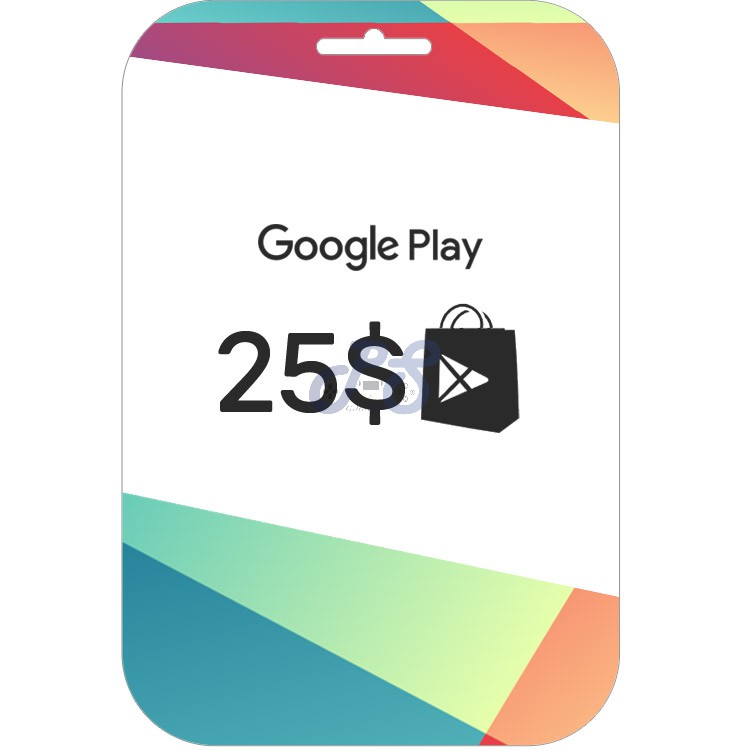 خرید گیفت کارت گوگل پلی 25 دلاری google play