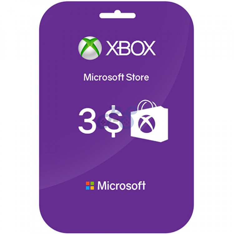 خرید گیفت کارت ۳ دلاری ایکس باکس xbox gift card
