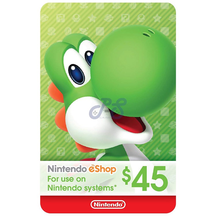 nintendo eshop 45 gift card physical
