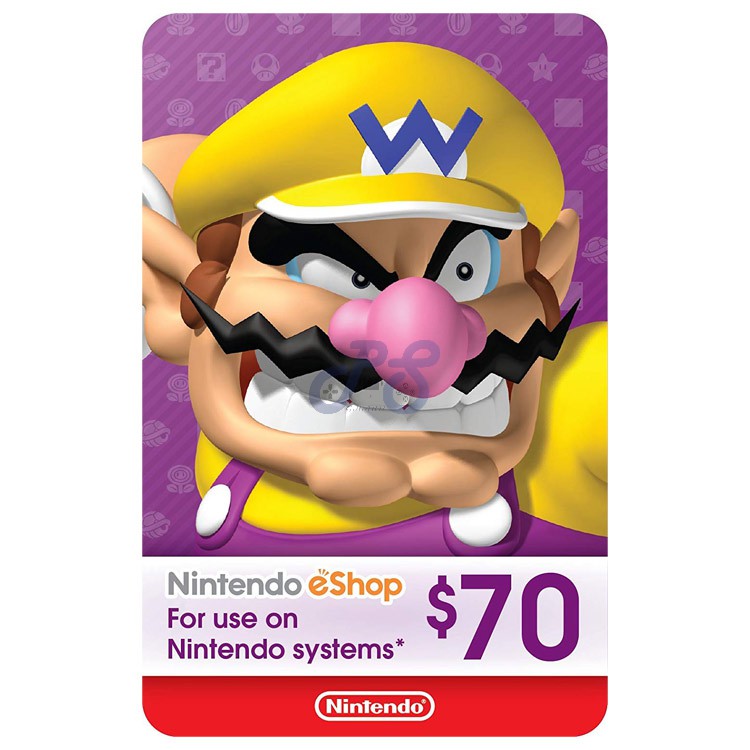 nintendo eshop 70 gift card physical