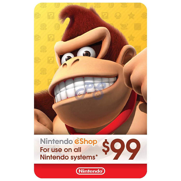 nintendo eshop 99 gift card physical