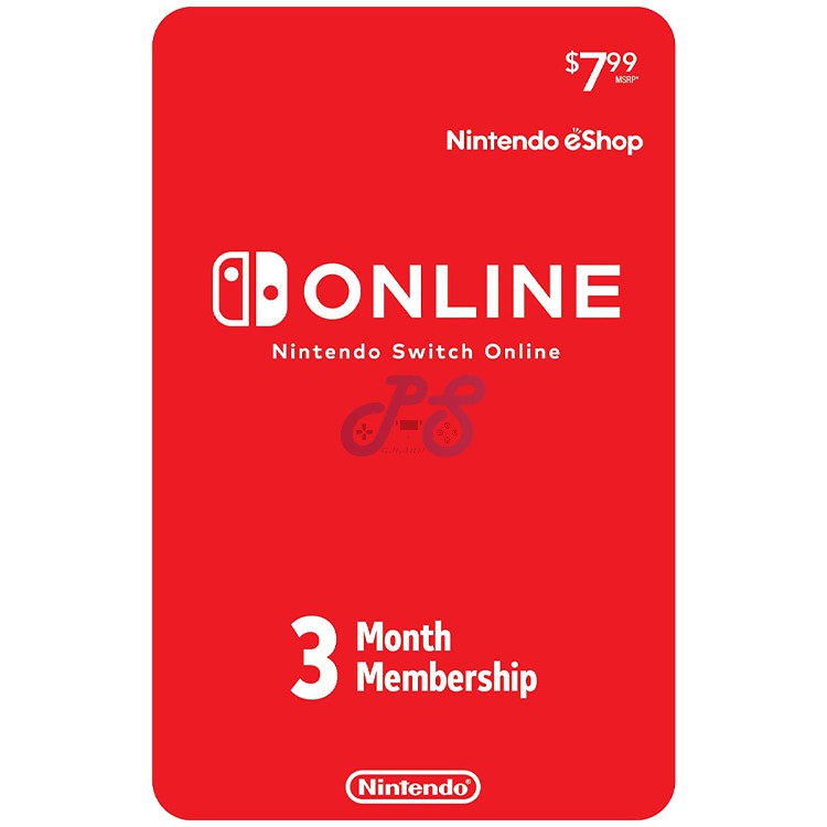 nintendo switch online membership 3 months physical