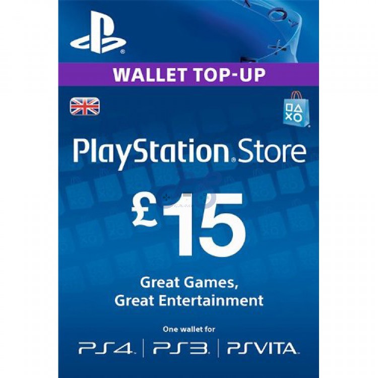 خرید گیفت کارت PSN انگلستان 15 پوندی فیزیکی Playstation Network Gift Card