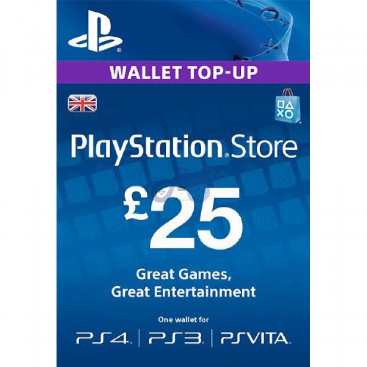 خرید گیفت کارت PSN انگلستان 25 پوندی فیزیکی Playstation Network Gift Card