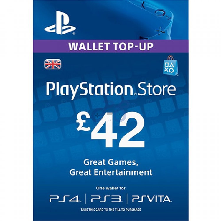 خرید گیفت کارت PSN انگلستان 42 پوندی فیزیکی Playstation Network Gift Card