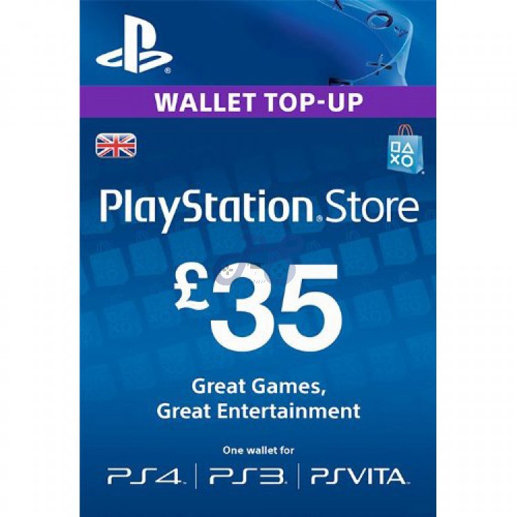 خرید گیفت کارت PSN انگلستان 35 پوندی فیزیکی Playstation Network Gift Card