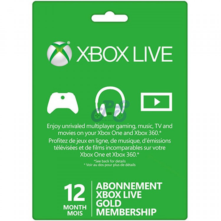 خرید اکانت گلد ایکس باکس لایو ۱۲ ماه فیزیکی xbox live gold 