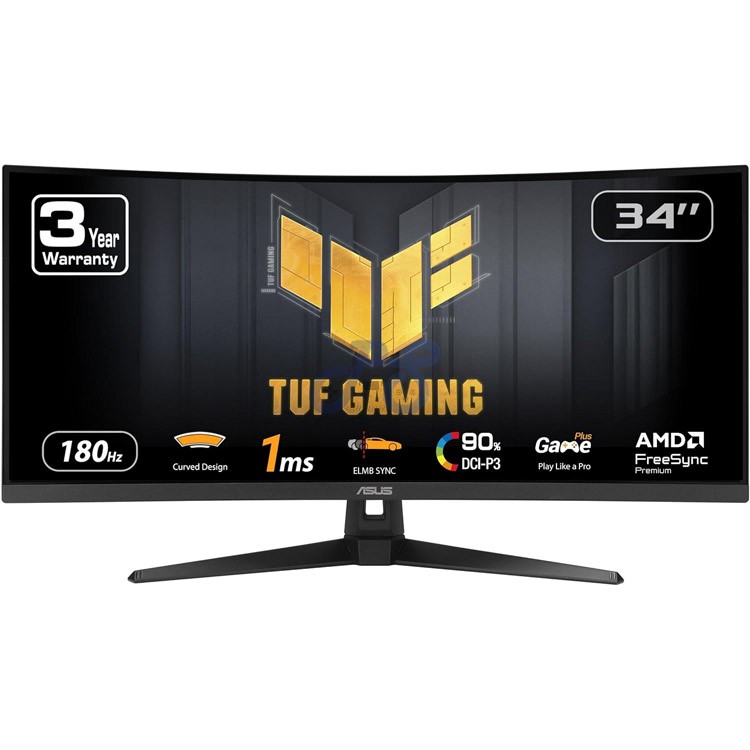 asus tuf gaming vg34vq3b wqhd curved monitor