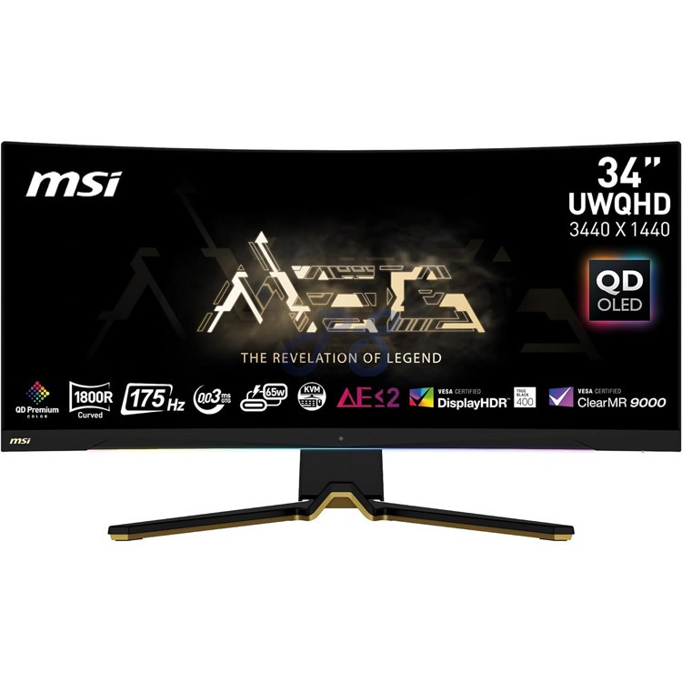 msi meg 342c qdoled uwqhd curved gaming monitor