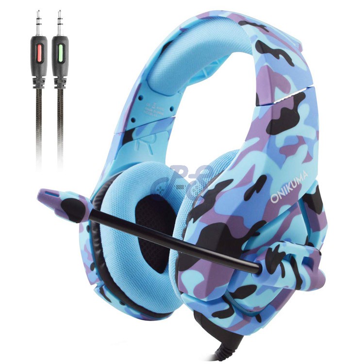 onikuma k1 gaming headset blue camo