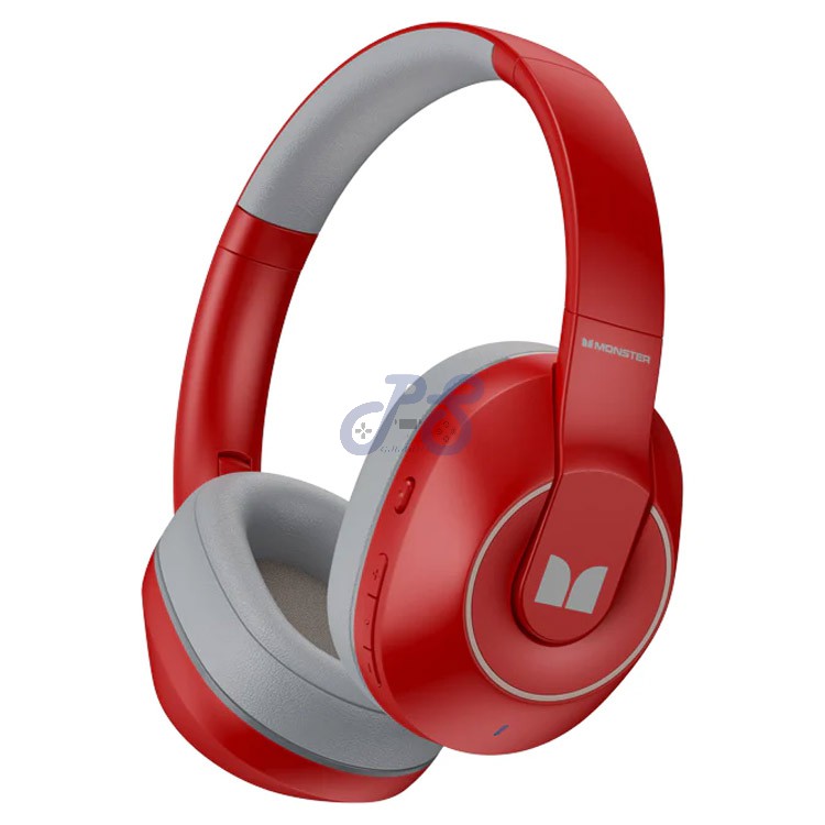 monster storm xkh01 wireless headphones red