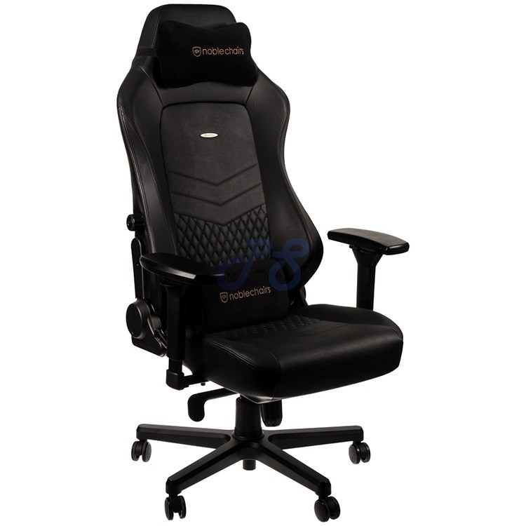 noblechairs hero real leather black gaming chair