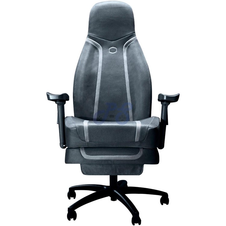 cooler master synk x crossplatform immersive haptic gaming chair lunar gray