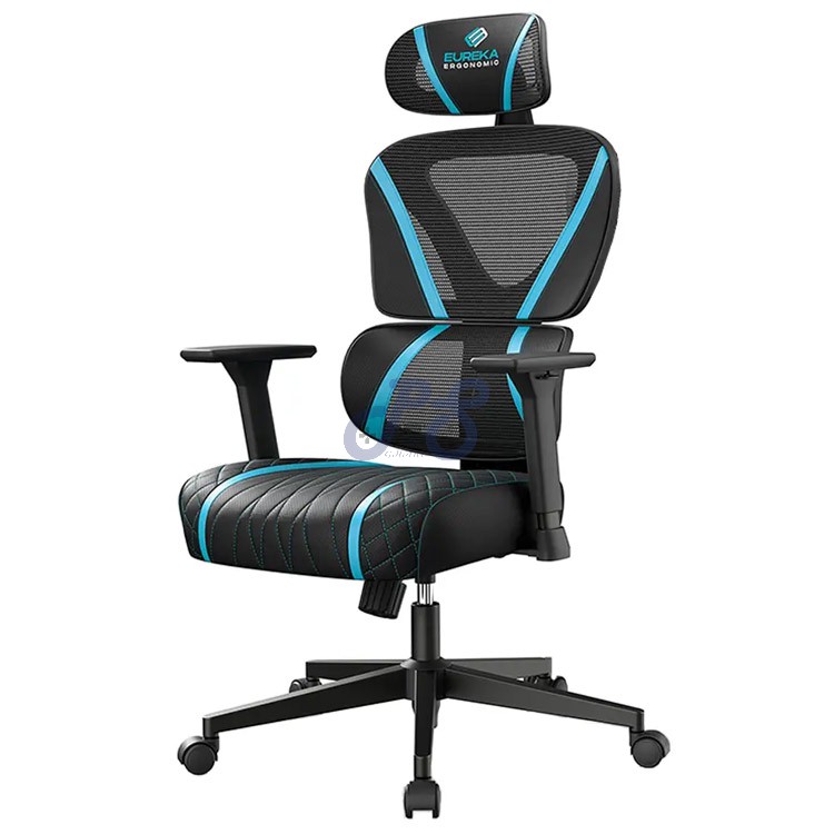 eureka norn gaming chair blue