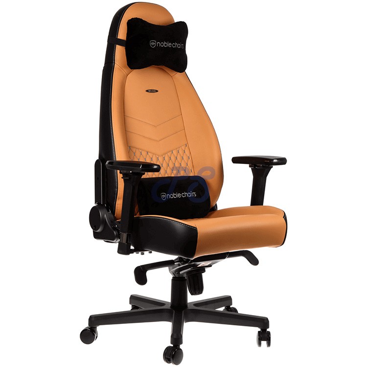 noblechairs icon real leather cognac black gaming chair