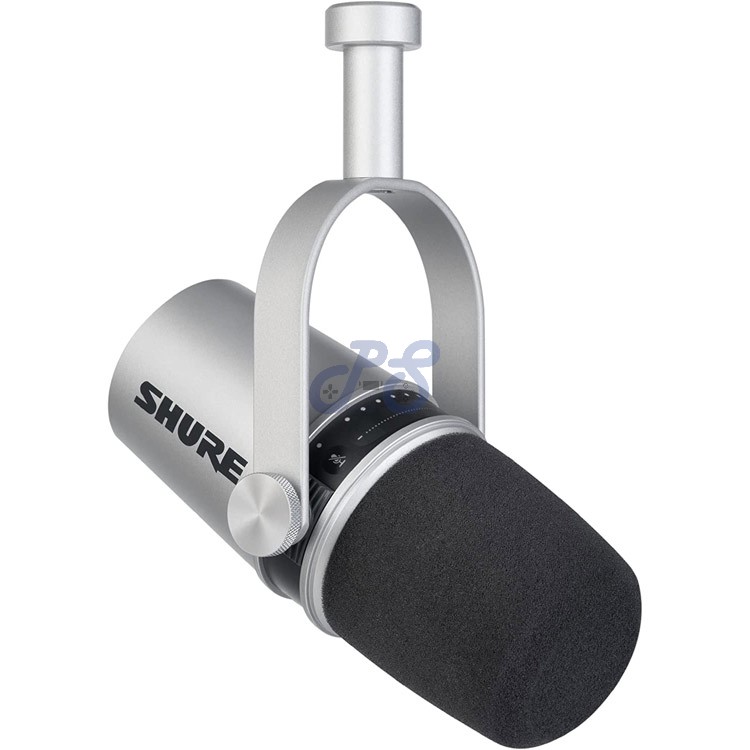 shure mv7 microphone silver