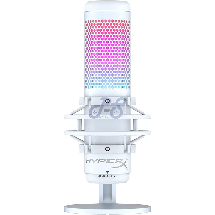 hyperx quadcast s rgb usb condenser microphone white