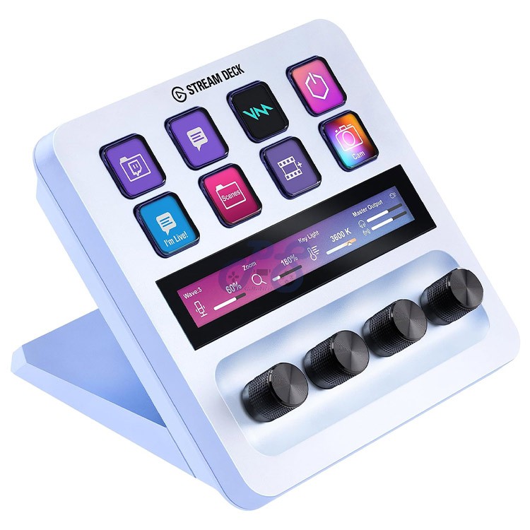 elgato stream deck plus studio controller white