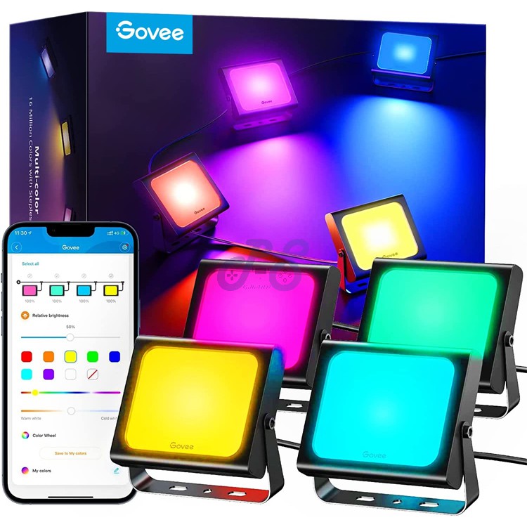 govee rgbicww smart flood lights 4 pack