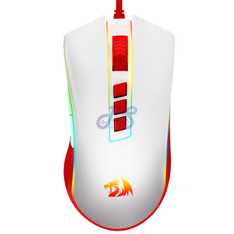 redragon cobra gaming mouse whitered