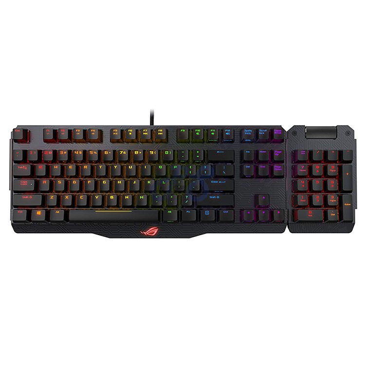 asus rog claymore rgb mechanical gaming keyboard ًred switch