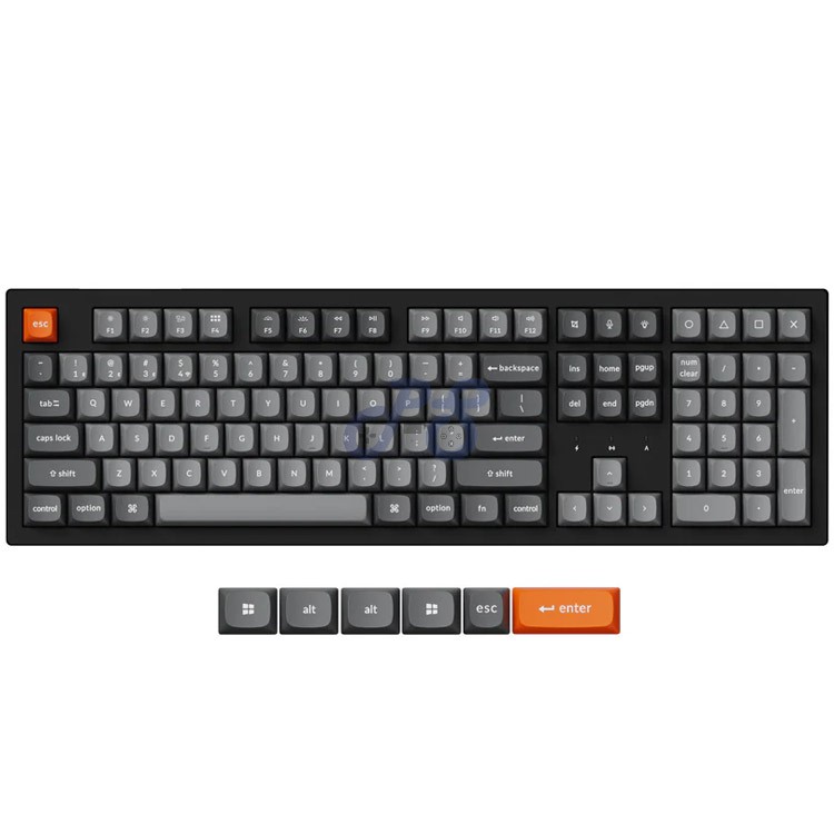 keychron k10 max rgb qmk wirelss mechanical keybaord hotswappable super red switch black
