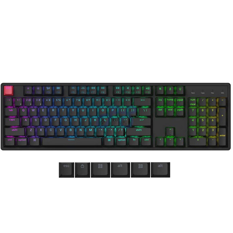 keychron k10 version 2 rgb aluminum qmk wireless mechanical keyboard hotswappable brown super switch