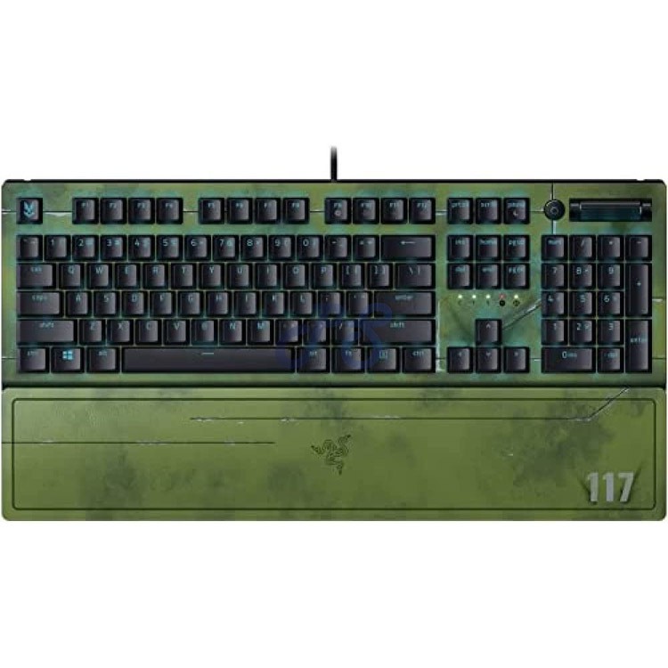 razer blackwidow v3 gaming keyboard green switches halo infinite edition