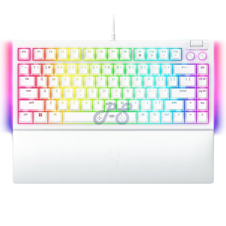 razer blackwidow v4 75 mechanical gaming keyboard orange switch white edition