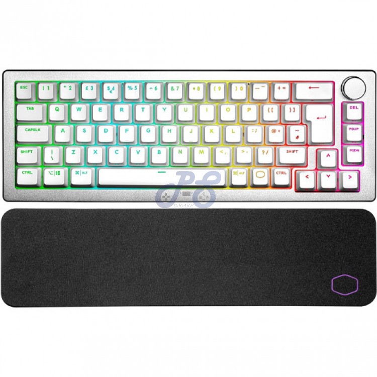cooler master ck721 mechanical wireless gaming keyboard blue switches silver white
