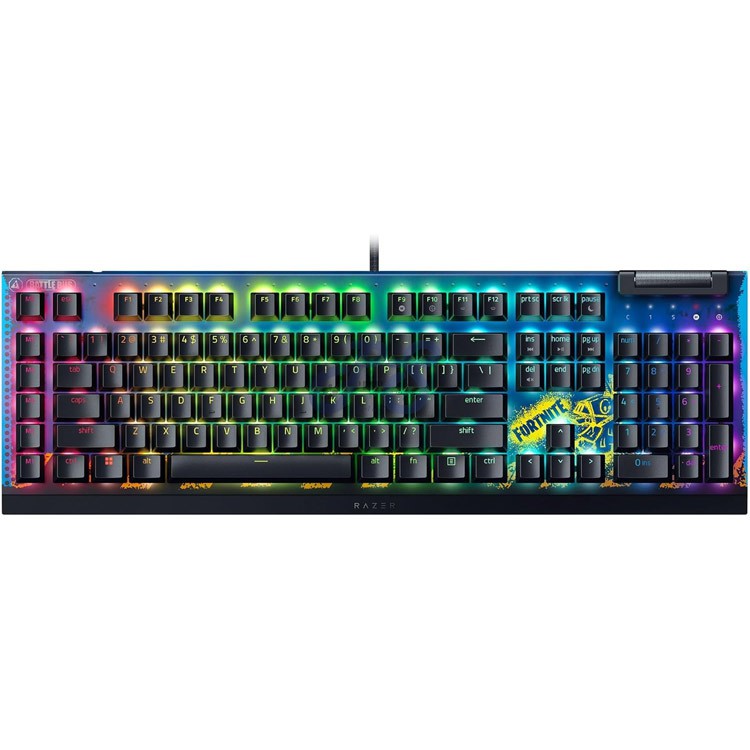 razer blackwidow v4 x mechanical gaming keyboard yellow switch fortnite edition