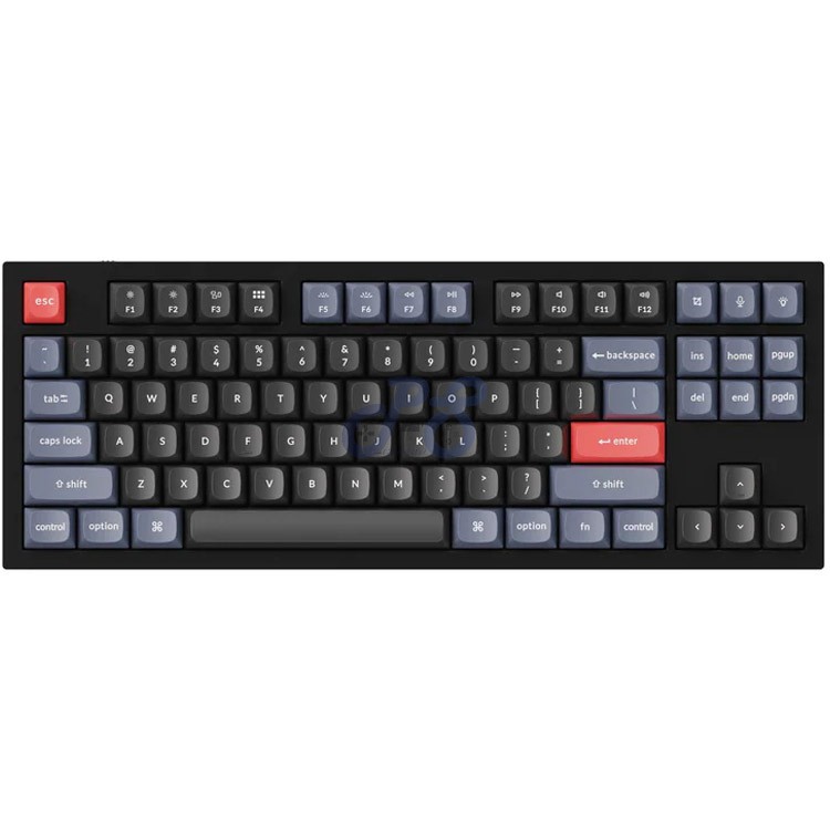 keychron q3 qmk custom mechanical keyboard brown switch carbon black