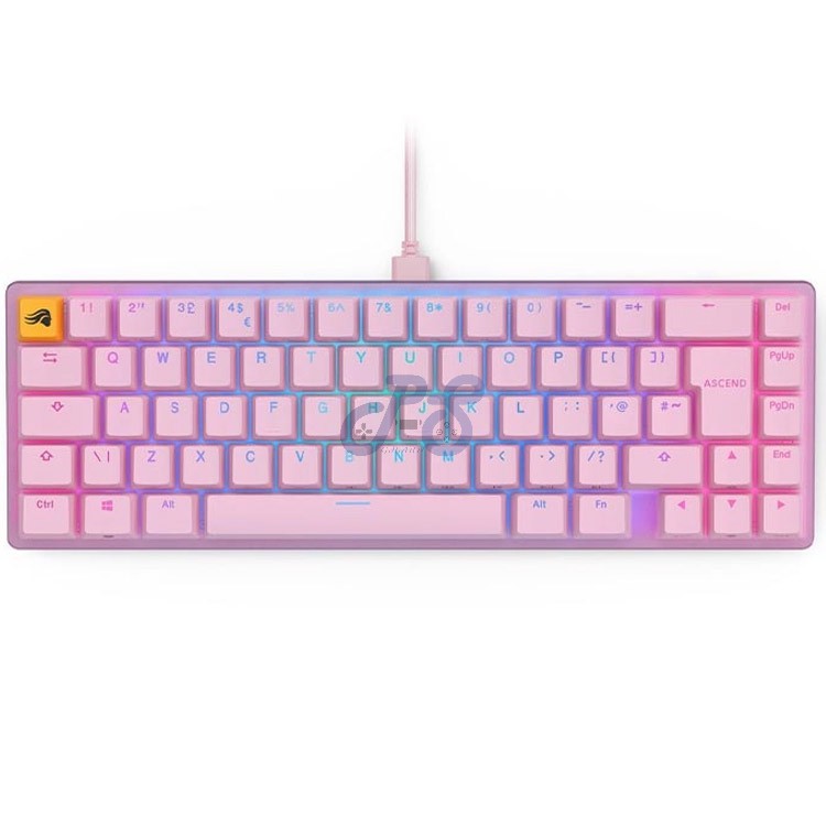 glorious gmmk 2 compact mechanical gaming keyboard pink
