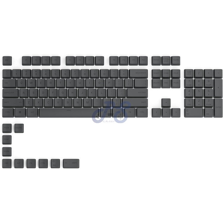 glorious gpbt sublimated keycaps black ash