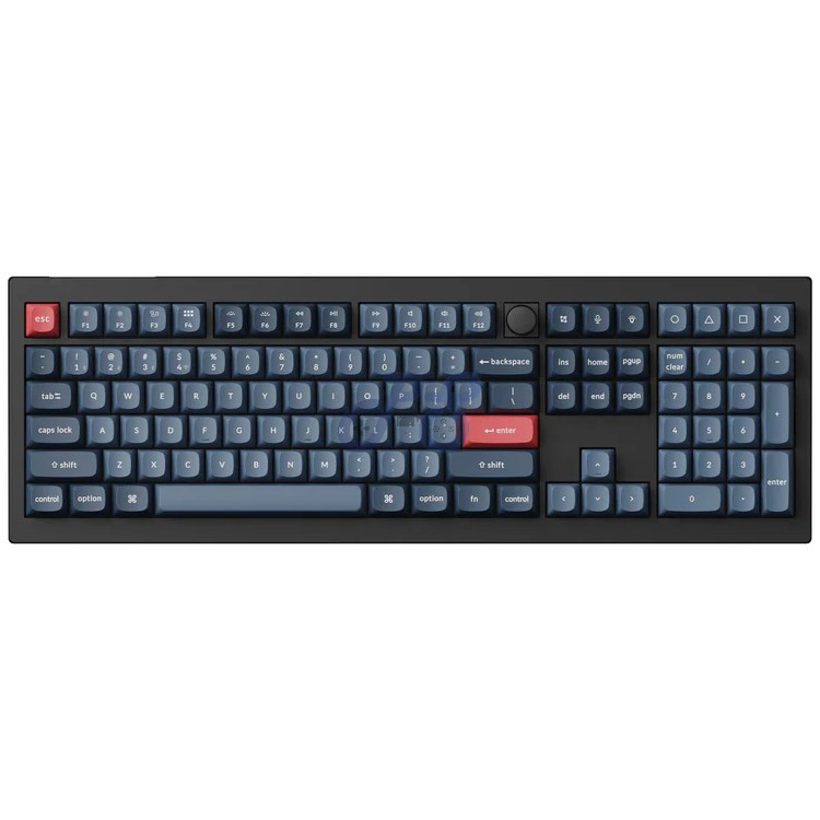 keychron v6 max qmkvia wireless custom mechanical keyboard jupiter brown switch carbon black