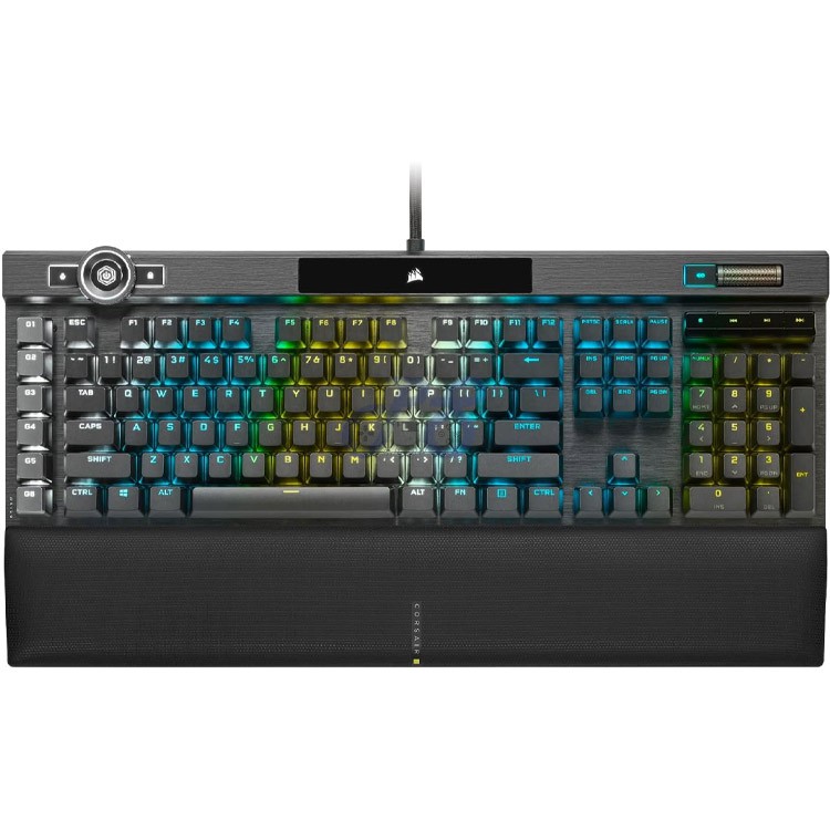 corsair k100 rgb optimechanical gaming keyboard corsair opx switch black