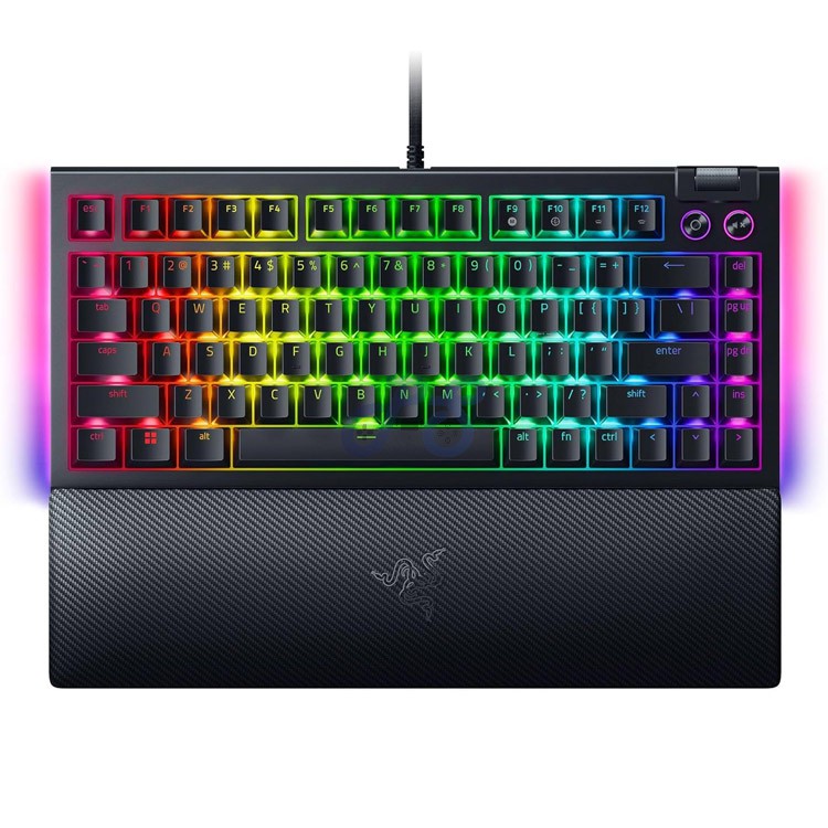 razer blackwidow v4 75 mechanical gaming keyboard orange switch black
