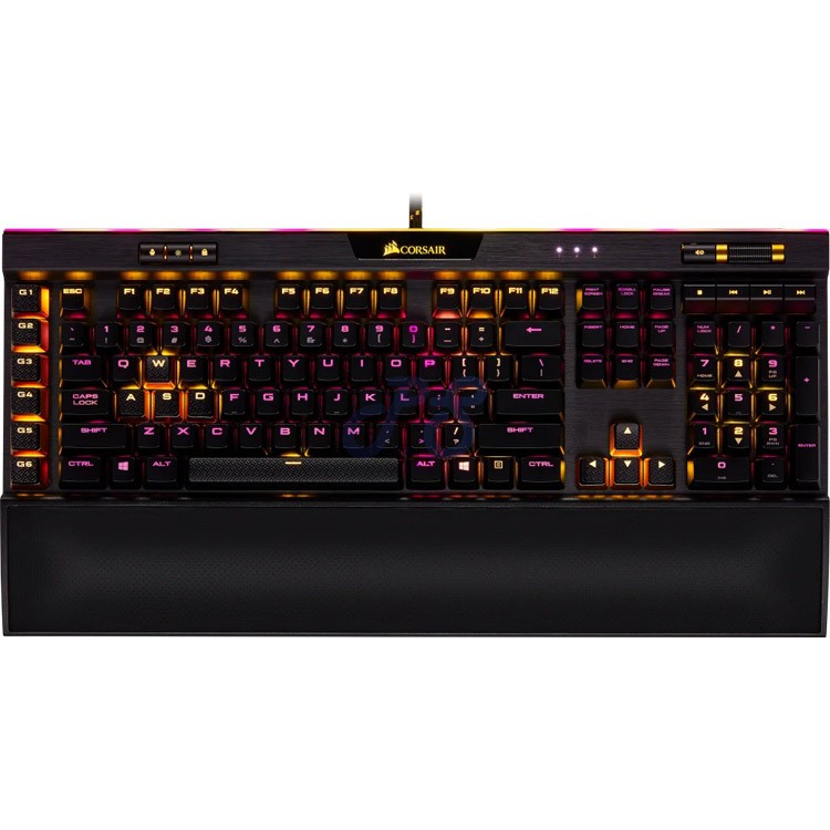 corsair k95 rgb platinum se mechanical gaming keyboard cherry mx speed switch midnight gold