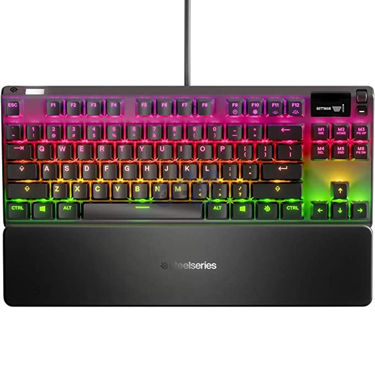 steelseries apex 7 tkl mechanical gaming keyboard blue switches