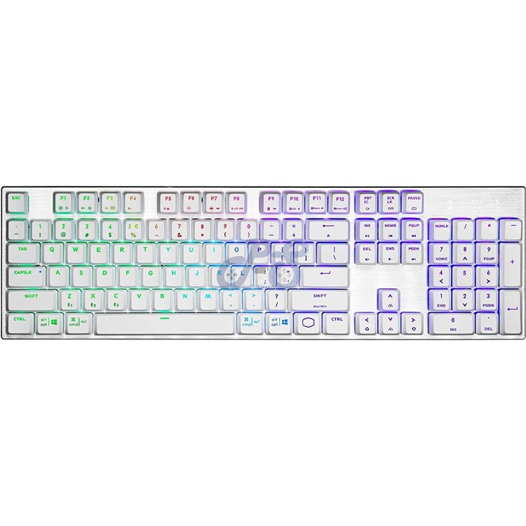 cooler master sk653 wireless mechanical gaming keyboard blue switches silver white