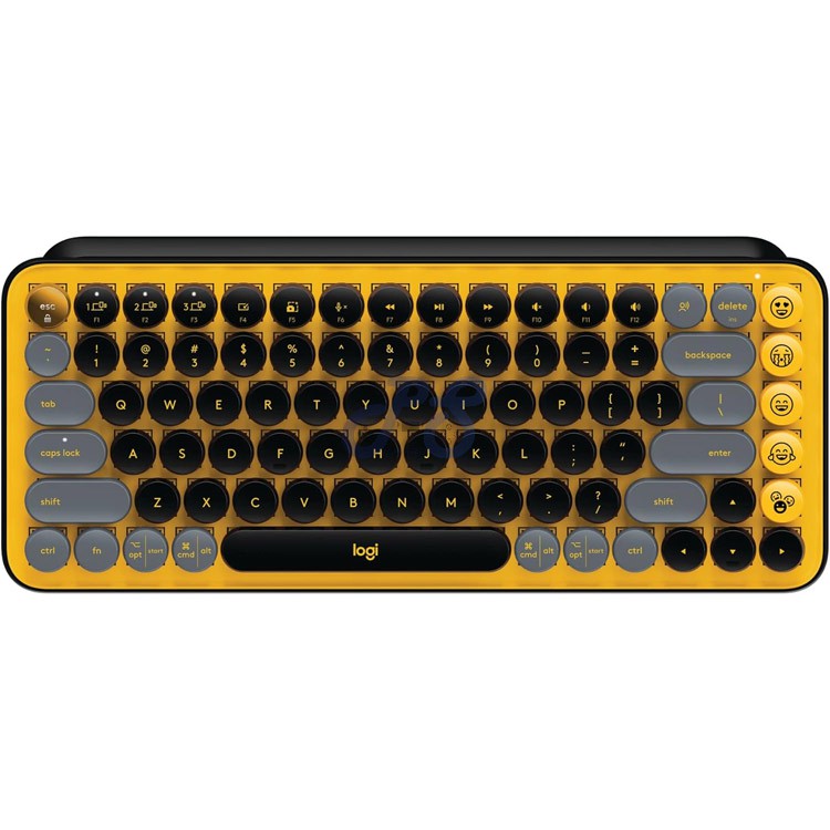 logitech pop keys wireless mechanical keyboard blast yellow