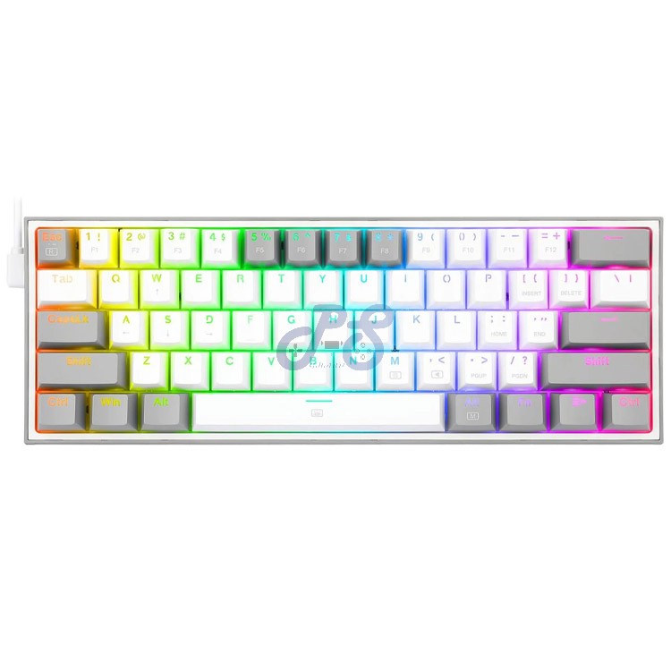 redragon fizz k617 mechanical keyboard whitegrey