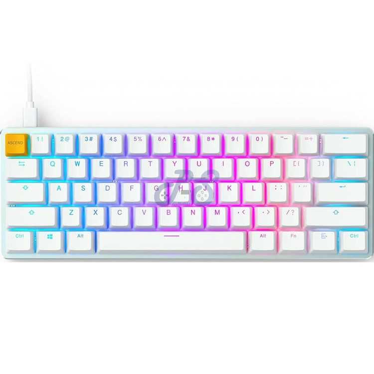 glorious modular mechanical keyboard compact white ice edition